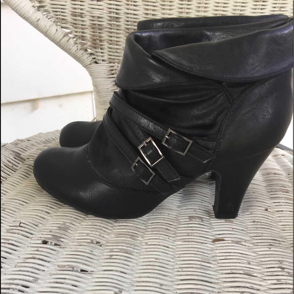 Black Booties with straps